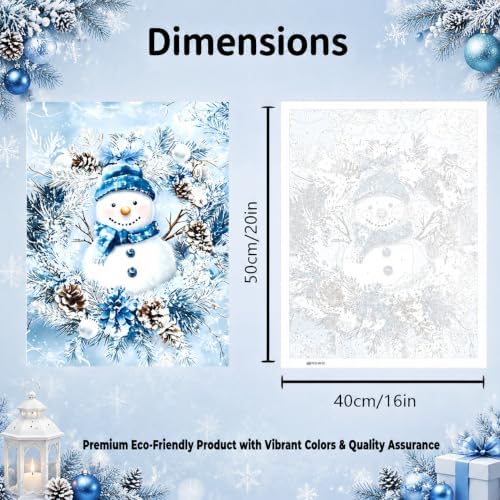 CraftBliss Snowman Paint by Numbers for Adults Beginner 12 x 16 Inch