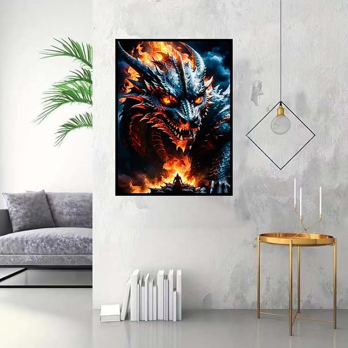 XUCNWL Dragon Diamond Art Kits for Adults,12 x 16 Inch
