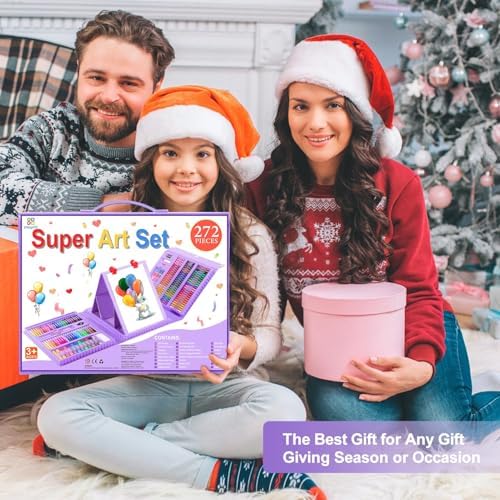 Art Supplies, 272 Pack Art Set Crafts Drawing Kit for Kids Girls Boys Teens
