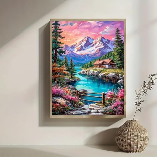 Lophomie Diamond Art Kits for Adults, 5D Landscape Diamond Painting Kits