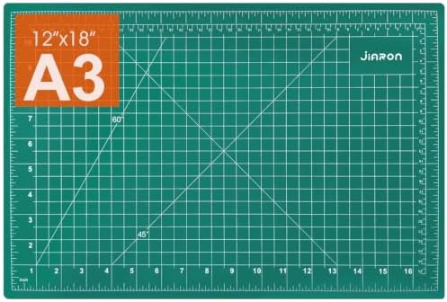JIARON Self Healing Cutting Mat for Rotary Cutting, 12x18 Inch, Double Sided, 5 Layers, for Sewing, Crafts, Scrapbooking