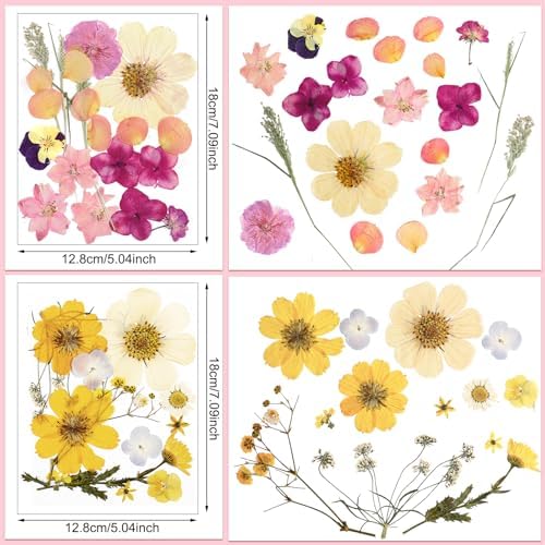 Nuanchu Real Dried Pressed Flowers for Craft Resin Mold DIY, Cottagecore