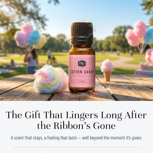 P&J Trading Fragrance Oil for Diffusers for Home - Cotton Candy 10ml Fragrance Scents for Candle Making - Soap Making Supplies & Car Diffuser Scents