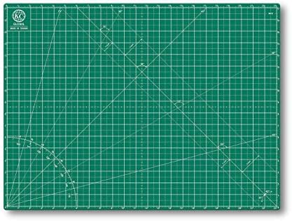 KC GLOBAL A2 (24"x18") Self-Healing Cutting Mat (Dark Green) - Sturdy, Reversible, Eco-Friendly, Non-Slip. Premium Desk Mat for Crafters, Quilters, and Hobbyist