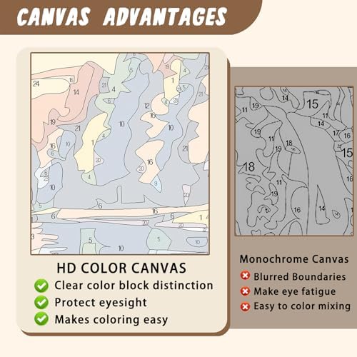 XTCIXAL Paint by Numbers Kit for Adults, Bear, 16X20 Inch