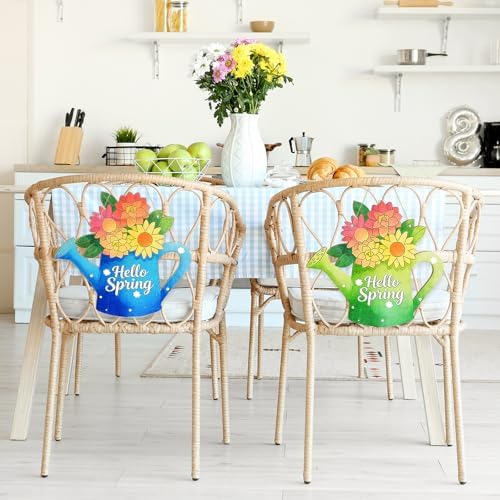 Large Size 12" Wooden Spring Crafts Ornaments to Paint, Flower Wooden DIY Blank Unfinished Round Wood Discs Ornament for Crafts Hanging Decorations