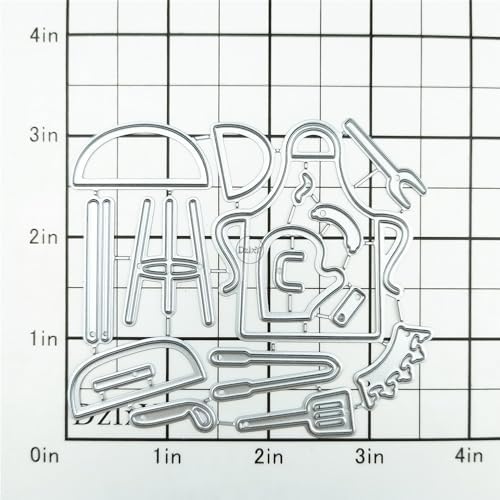 Patchwork Grill Stove Tool Apron Metal Cutting Dies for Card Making
