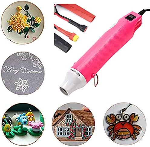 Heat Gun for Crafting - Mini Heat Tool for Epoxy Resin, Silicone Molds, Acrylic Pouring, Embossing, and Bubble Removal, Compact Craft Dryer for Small Art Projects (Pink)