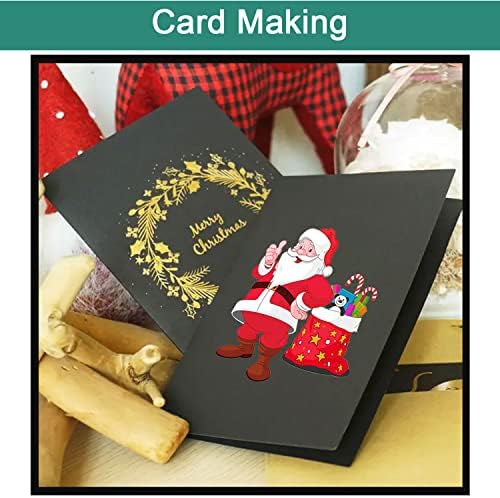 4 Sets Santa Chimney Christmas Die Cuts for Card Making Mrs Claus Scrapbooking Supplies Dies Embossing Stencil Template Tool for DIY Molds Paper Card Photo Album Craft Decoration