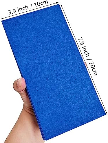 Jtnohx Self Adhesive Felt Sheets Adhesive Backed Felt Fabric Blue 4"x8"