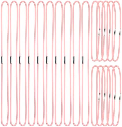 Mini Skater Travel Notebook Thick Elastic Bands Planner Refills Insert Connection Replacement Straps for Travel Journals Accessories, Two Sizes, 20Pcs (A5 & Passport Size) (Pink)