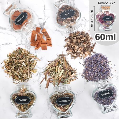 Witchcraft Supplies Herbs Kit - 20 Pcs Dried Herbs and Flowers for Witch Starter - Spell Herbs Jars for Wiccan Altar Supplies, Wicca Pagan Rituals, Magic Healing, Candle and Soap Making