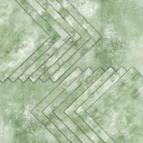 24 Sheets Green Scrapbook Paper 12x12 Inch 160gsm