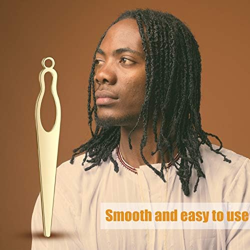 WILLBOND 5 Pcs Interlocking Tool for Locs Dreadlock Metal Box,Gold
