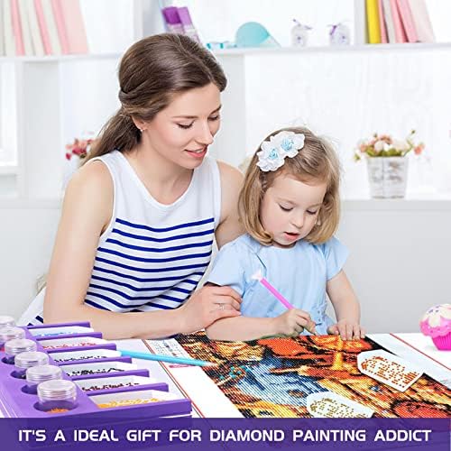 Diamond Painting Accessories Tray Organizer for Diamond Art Kits for Adults, Diamond Art Accessories Tools Kits, Diamond Art Storage Tray for Glitter Rhinestones, Diamond Bead Organizer Tray