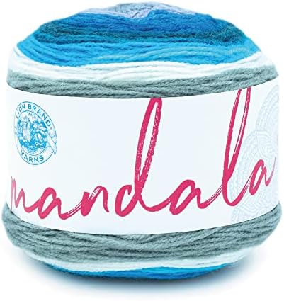 Lion Brand Yarn, Mandala DK Crochet Yarn, Mermaid, Multicolor, 1 Pack