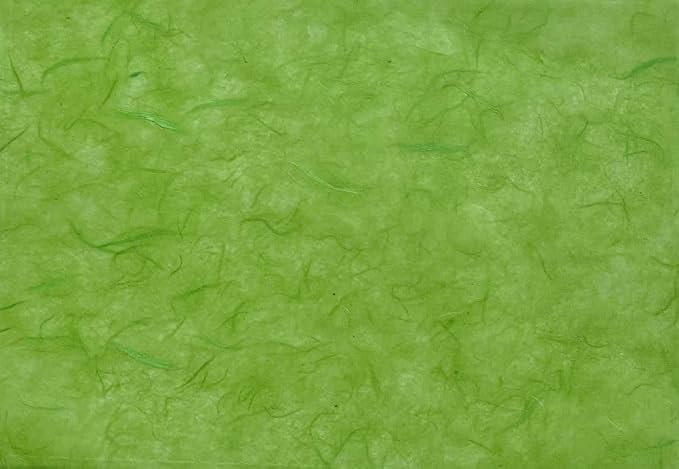 A5 50 Sheets Natural Fiber Mulberry Tree Mulberry Paper Sheets Art Tissue Washi Paper Design Craft Art Origami Suppliers Card Making 8.3" x 5.8". (Green Tone, A5)