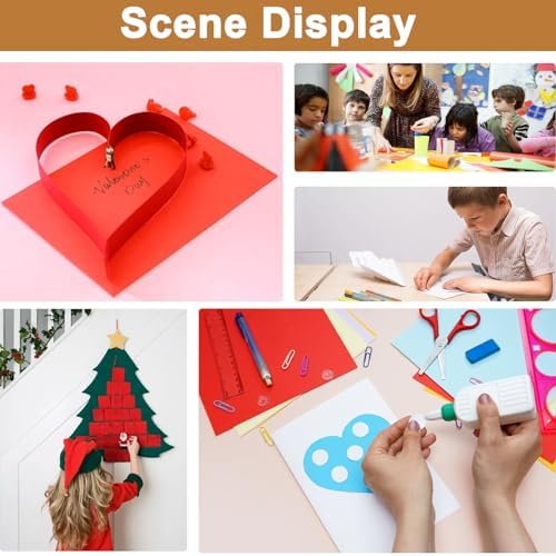 Silunkia 40 Sheets Christmas Red Cardstock 8.5 x 11 Craft Paper 75lb
