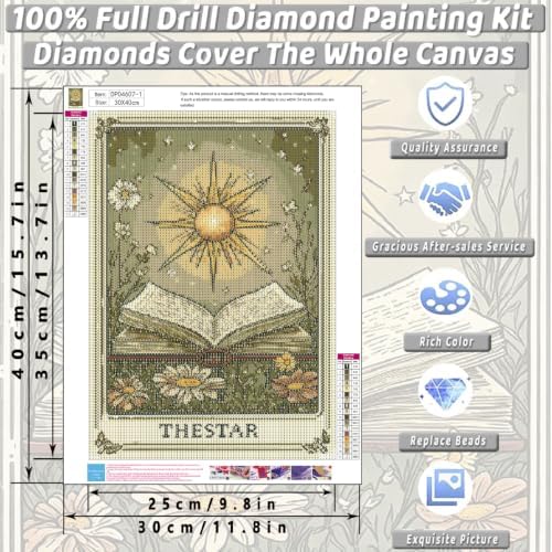 3 Pack Tarot Diamond Art Kits for Adult Diamond Painting Kit for Beginner
