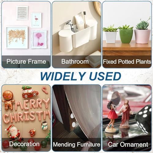 JANYUN 144Pcs Sticky Tack Tape for Walls, Sticky Dots Strips Adhesive