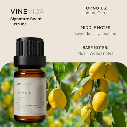 VINEVIDA Lush Ice - 0.33oz Fragrance Oil for Candle Making - Natural Candle Scents - Made in USA