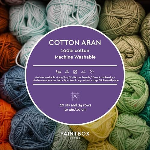 Paintbox Yarns 100% Cotton Aran Yarn 1.76oz / 50g, 93yds / 85m
