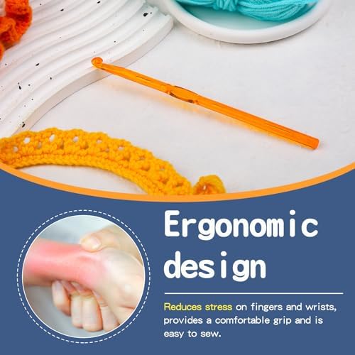 QMNNMA 6 mm Crochet Hook, Ergonomic Crochet Hooks, Crochet Needles