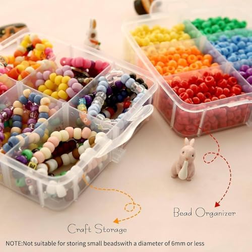 2pack 3-Tier Stackable Bead Storage Container Box 18 Compartments Organizer