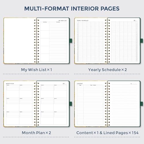 AHGXG Spiral Journal Notebook, 160 Lined Pages, A5 Size (5.7'' x 8.3'')