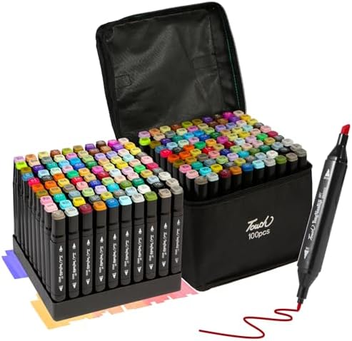 Hyrrt 100 Colors Dual Tips Alcohol Markers set for Kids Adults Coloring