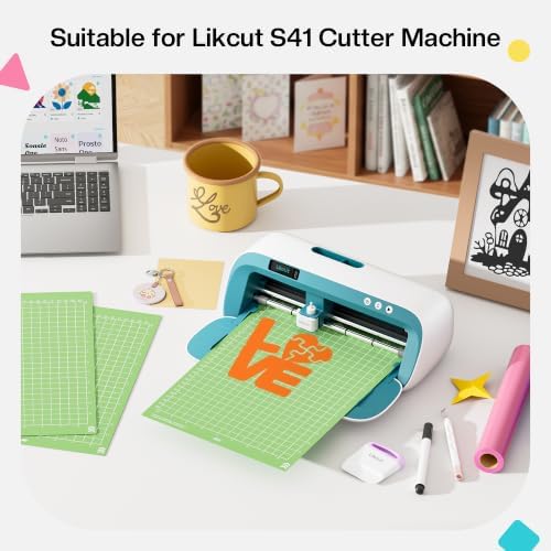 Likcut Cutting Mat for S41 Vinyl Cutter - 8.5" x 12" Standard Adhesive Cutting Mats Compatible with Cricut Joy Xtra, 3 Pack Vinyl Mat for Craft DIY with Precision Grid for Craft Project