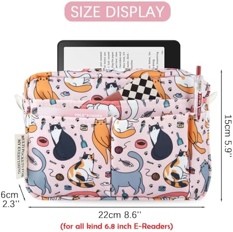 Multiple Pockets Portfolio Organizer with Zippered,Storage Pencil Pouch Bag
