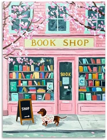 Book Shop Diamond Art Kits for Adults Beginners 12x16 in, DIY Craft Gift