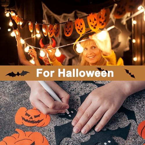 Silunkia 40 Sheets Orange Cardstock 8.5 x 11 Craft Paper 75lb