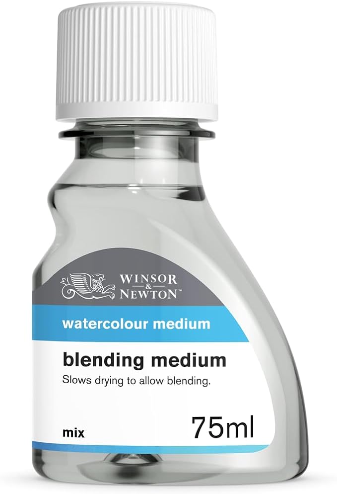Winsor & Newton Watercolor Medium, Blending Medium, 75ml Bottle | Slows Drying, Maximizes Working Time of Watercolors, Achieve Smoother Blends, Work Colors Into Each Other