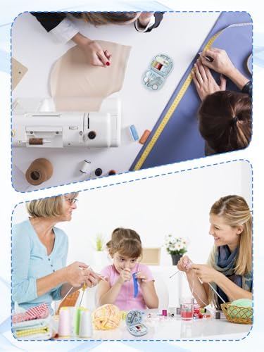 Mini Travel Sewing Kit,Small Size Emergency Sewing Kit with Buttons,Threads,Scissors,Needles Portable DIY Supplies Sewing Repair Kits with Plastic Box for Beginner(Blue)