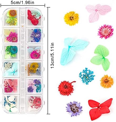Gartful 4 Boxes Dried Flowers for Resin, 48 Styles Natural 3D Applique Flowers DIY Craft Supplies, Resin Epoxy Casting Fillers for Silicone Molds, Nail Arts, Handmade Projects, Decoration Accessories