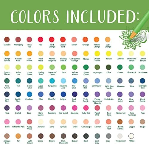 Crayola Adult Colored Pencil Set (100ct), Premium Coloring Pencils For Adult Coloring Books, Gifts for Teens & Adults, 12+