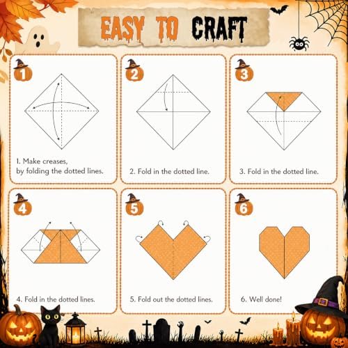 Harloon 500 Sheets Halloween Origami Paper, 20 Styles 6x6 Inch
