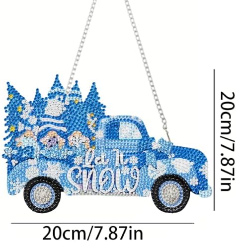 VeGuude 3Pcs Christmas Diamond Art Kits for Adults,Acrylic Hanging Ornament