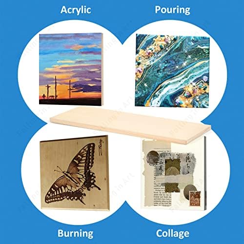 Falling in Art 2 Pack 12x36 Unfinished Birch Wood Panels Kit for Painting