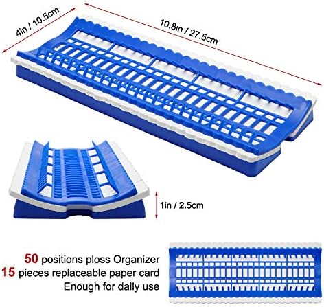 Luxiv 50 Position Embroidery Floss Organizer, Thread Shelf with 15P Card