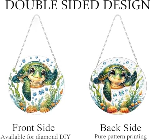 AIBOERL Sea Turtle Diamond Art Kits for Adults, Acrylic Hanging Suncatcher