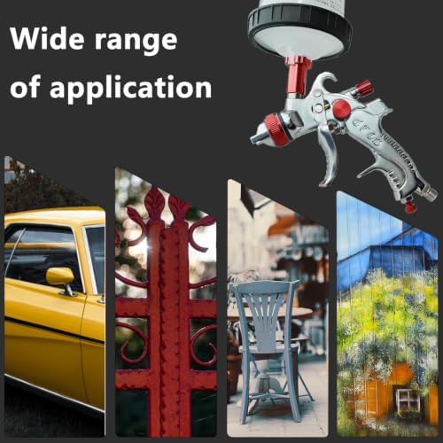 HVLP Spray Gun with 3 Nozzles & 10pcs 20oz Disposable Paint Cups for Auto