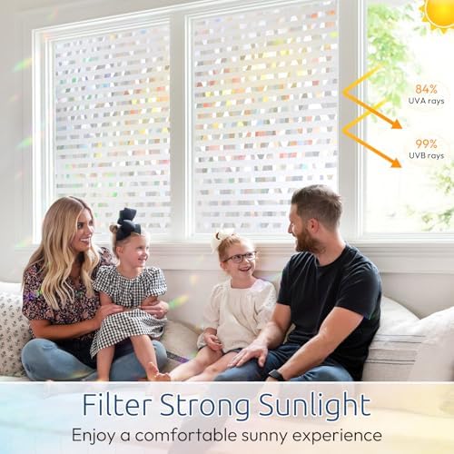 rabbitgoo Window Privacy Film Decorative, 35.4" x 157.4"