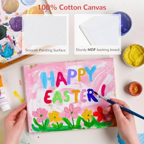 Canvas Boards for Painting 30 Pack 11x14 Inch Canvas Panels, 100% Cotton | White Blank Art Supplies for Acrylics Oil Watercolor Tempera Paints