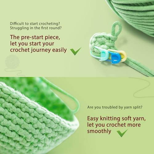 Crochet Kit for Beginners Adults - 3pcs Dinosaur Starters Crochet Kit, Beginners Crocheting Kitting for Adults Teen, DIY Craft Gifts with Crochets Yarns, Hook, Step-by-Step Video, Instruction