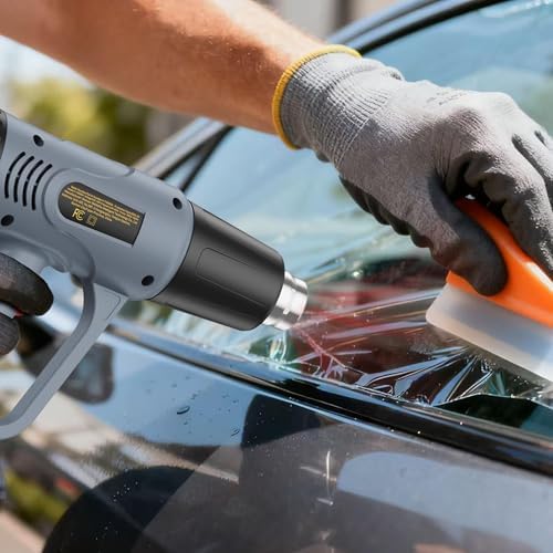 Digital Display Heat Gun, Adjustable Temp Hot Air Tool for Crafts & Shrink Tubing | Digital Heat Gun with Side LCD Display, 650°C Adjustable Hot Air Tool, 4 Nozzles