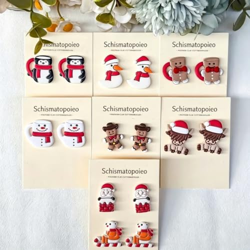 10Pcs Christmas Winter Polymer Clay Cutters Set