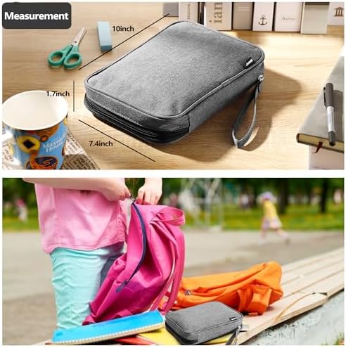 Zannaki Big Capacity Storage Pouch Marker Pen Pencil Case Simple Stationery Bag Box Art Tool & Sketch Storage Boxes for Bullet Journal Middle High School Office College Student Girl Women Adult Teen